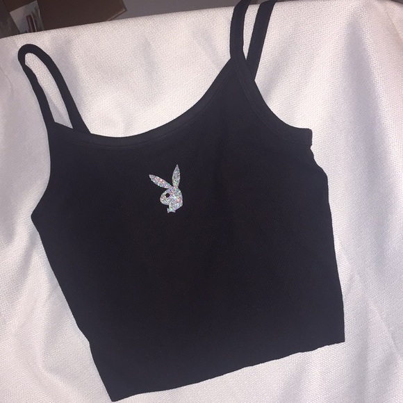 Holo playboy cropped cami - Picture 3 of 5